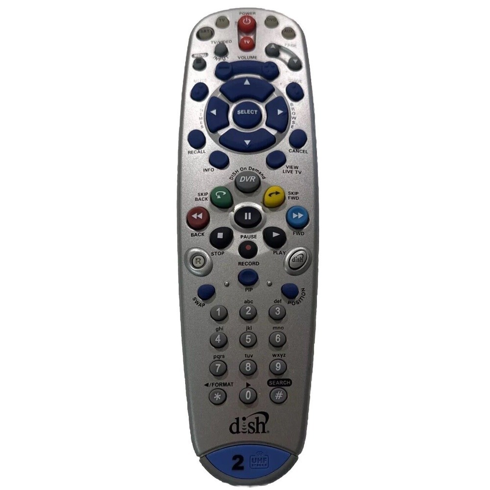 DISH NETWORK 6.4 UHF PRO REMOTE CONTROL TV2 722 222 622 UHF 501 508 510